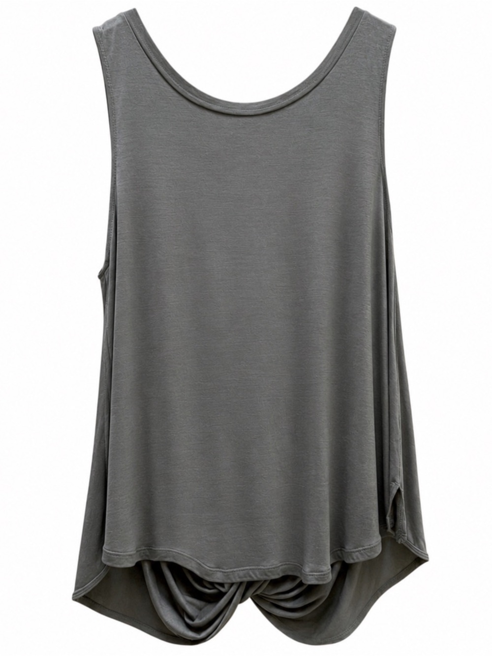 ASTR The Label - S Gray Twist Back Bohemian Top